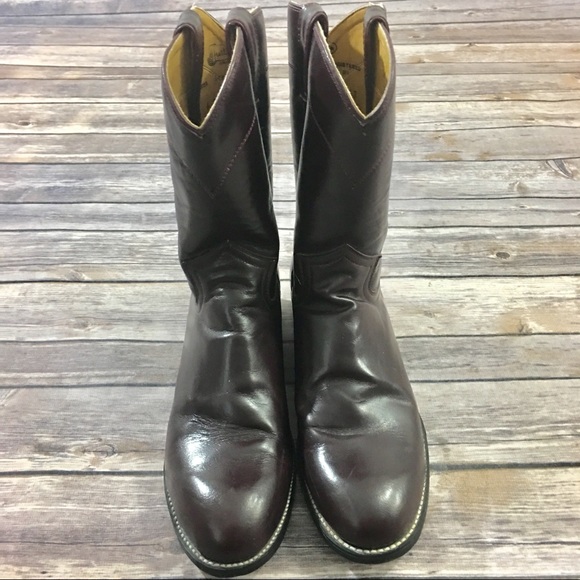 (SOLD) Justin Juniors Burgundy Chestnut Boots - Picture 4 of 7